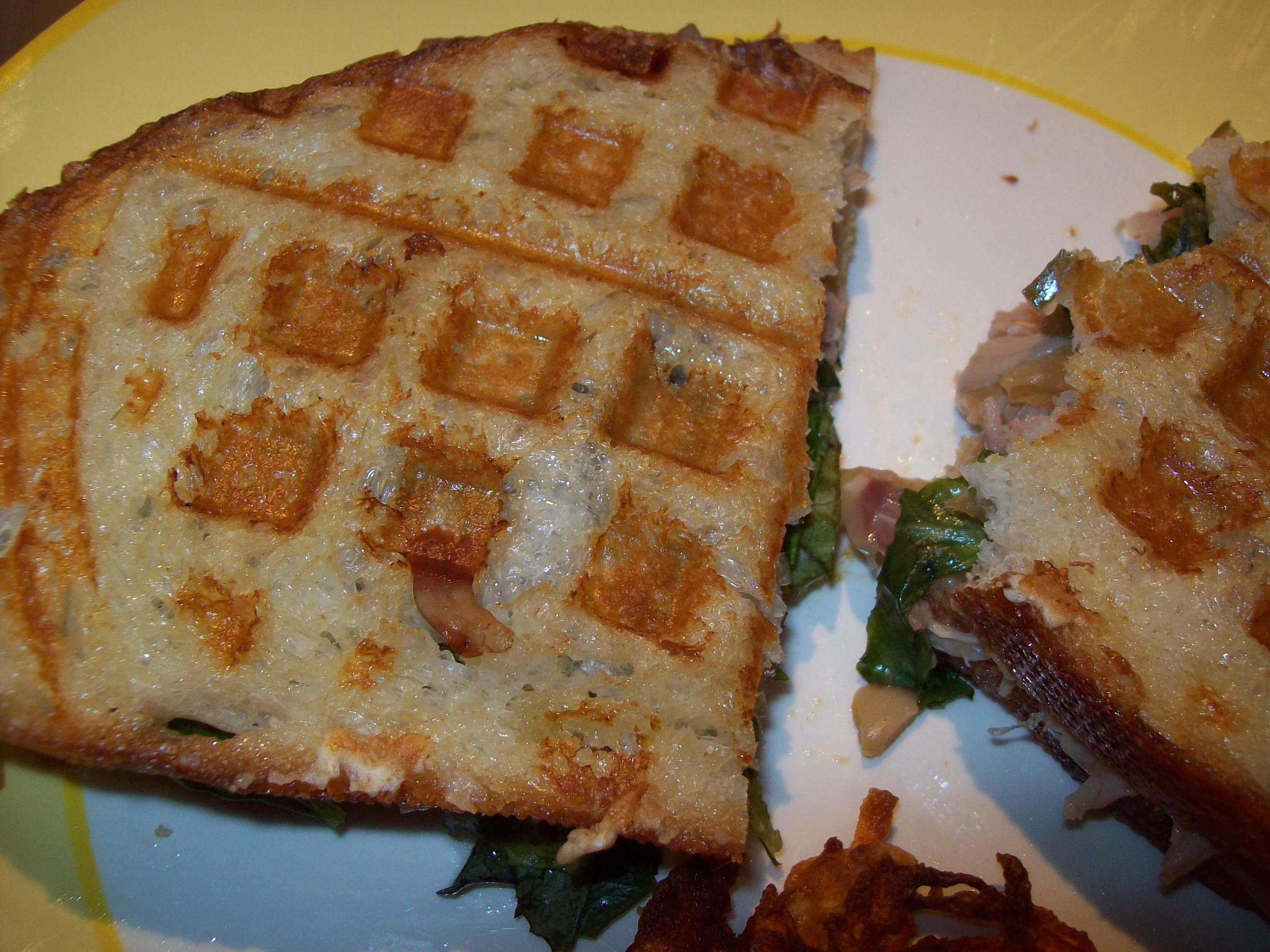 Cubano Sandwich Stuffed Waffles